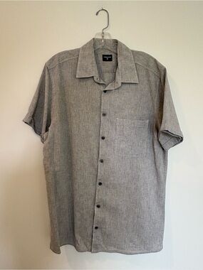 Strellson Light Gray Short-Sleeve Button-Down Shirt
